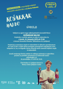 Vabilo na ogled filma Košarkar naj bo
