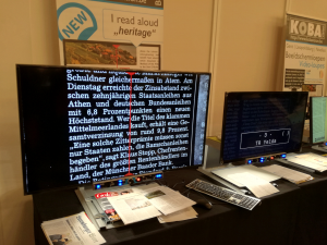 namizna elektronska lupa z bralnikom zaslona