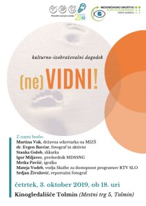 plakat za kulturno-izobraževalni dogodek (ne)VIDNI!