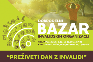 Letak dobrodelnega bazarja invalidskih organizacij