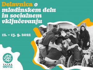 Plakat- delavnica o mladinskem delu s sliko preteklih udeležencev